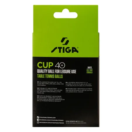Мяч для наст. тенниса Stiga Cup ABS, 1110-2510-12, диам.40+мм, пластик, упак. 12 шт, белый за 1&nbsp;774.80 ₽ купить в Туле