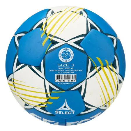 Мяч ганд. SELECT HB FORCE DB V25, 1622858205, Senior (р.3), EHF Appr,ПУ, гибр.сш., сине-белый за 8&nbsp;438.80 ₽ купить в Туле