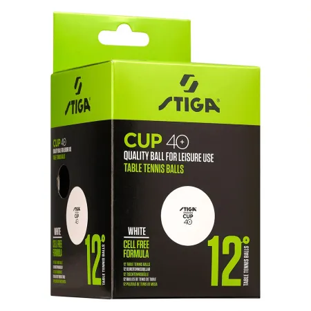 Мяч для наст. тенниса Stiga Cup ABS, 1110-2510-12, диам.40+мм, пластик, упак. 12 шт, белый за 1&nbsp;774.80 ₽ купить в Туле