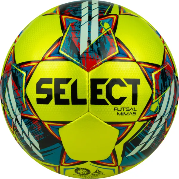 Мяч футзал. SELECT Futsal Mimas, 1053460550, р.4,FIFA Basic, 32 пан, гл.ПУ, руч.сш, жел-сине-красный за 6&nbsp;303.60 ₽ в Туле