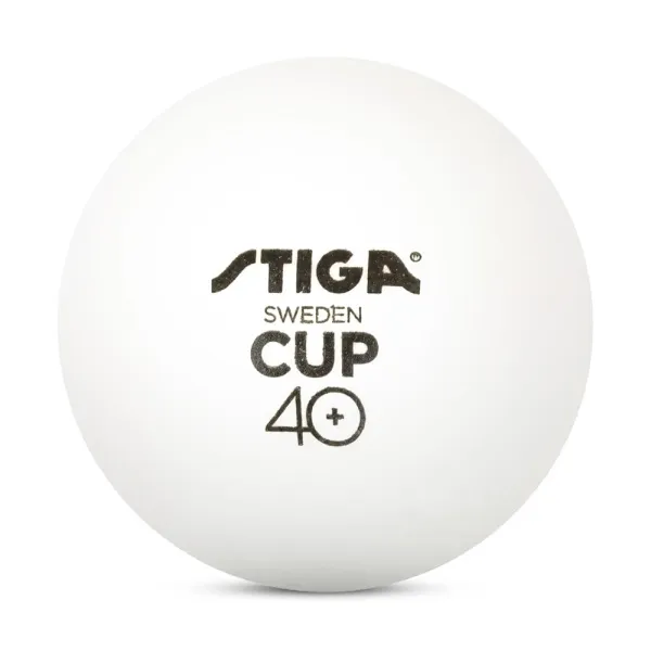 Мяч для наст. тенниса Stiga Cup ABS, 1110-2510-12, диам.40+мм, пластик, упак. 12 шт, белый за 1&nbsp;774.80 ₽ в Туле