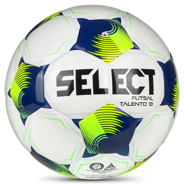 Мяч футзал. SELECT Futsal Talento 13 V26, 1062471015, р.3, 32п, ТПУ, гибр.сш, бело-сине-желтый за 4&nbsp;355.40 ₽ в Туле