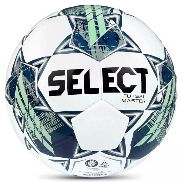 Мяч футзал. SELECT Futsal Master Shiny V22, 1043460004, р.4, Basic,32п, гл.ПУ, руч.сш,бел-син-зел за 7&nbsp;539.50 ₽ в Туле