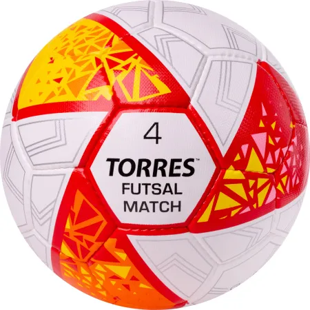 Мяч футзал. TORRES Futsal Match, FS323774, р.4, 32 панели. ПУ,4 подкл.слоя,ручн.сш,бело-крас-жёлт за 2&nbsp;454.80 ₽ купить в Туле