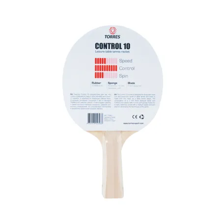 Ракетка для н/т TORRES Control 10, TT0001, для начинающих, накладка 1,5 мм, конич. ручка за 426.70 ₽ купить в Туле