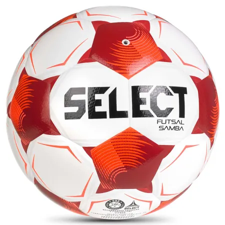 Мяч футзал. SELECT Futsal Samba v26, 1063471008, р.4,FIFA Basic, 32п, ТПУ, гибр.сш, бел-кр-черн за 5&nbsp;618.50 ₽ купить в Туле