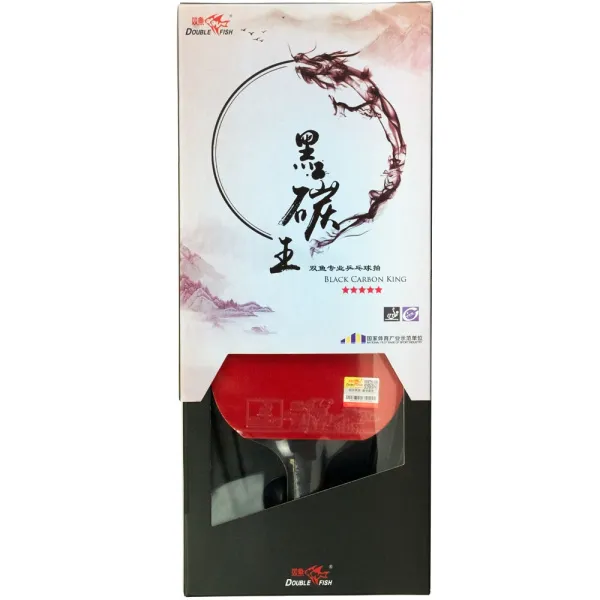 Ракетка для н/т DOUBLE FISH Black Carbon King Racket 5*****, для професс.,ITTF Appr.,накл.2,1,мм за 6&nbsp;434.50 ₽ в Туле