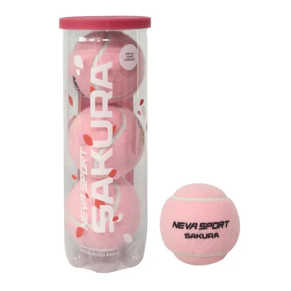 Мяч для падела NS Sakura, UAA2, уп.3 шт, сукно, нат.резина, розовый за 824.50 ₽ в Туле