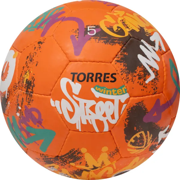 Мяч футб. TORRES Winter Street, F023285, р.5, 32 пан, рез, 4 подкл. слоя, руч. сшив,оранж-мультик. за 2&nbsp;713.20 ₽ в Туле